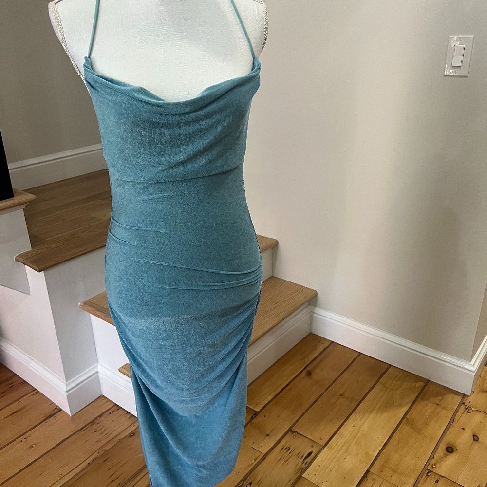 Hello MollyParty Lover Midi Dress Aqua Size Samml